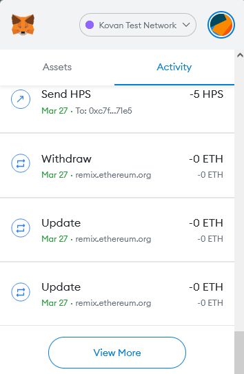Screenshot of the Withdraw screen